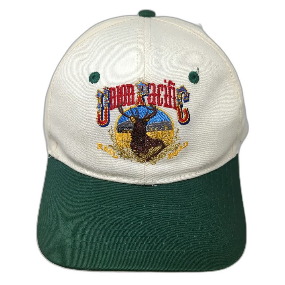 Western Associates Union Pacific Rail Road Snapback White One Size Deer Hat